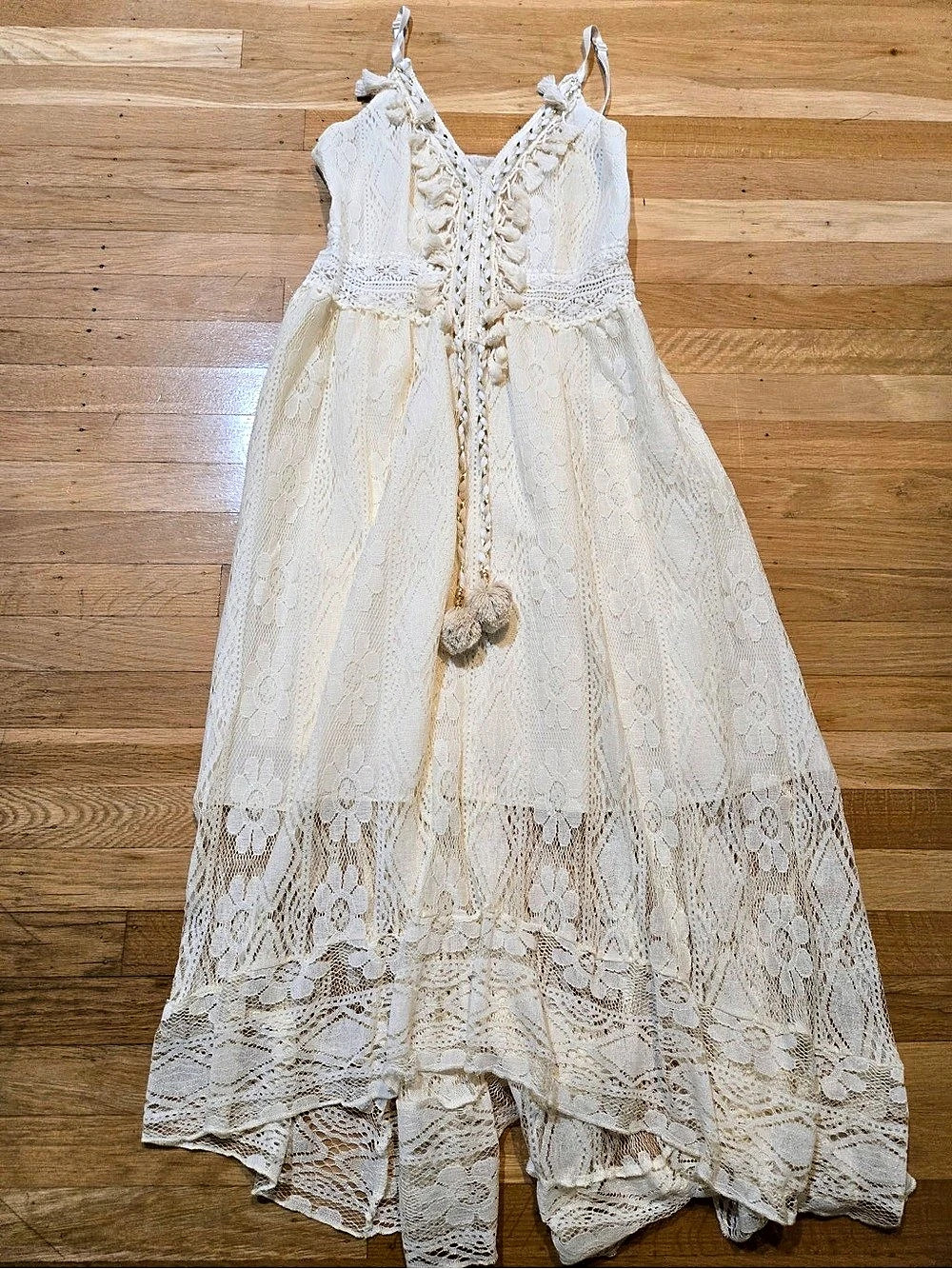 Cupshe Lace Maxi Dress White